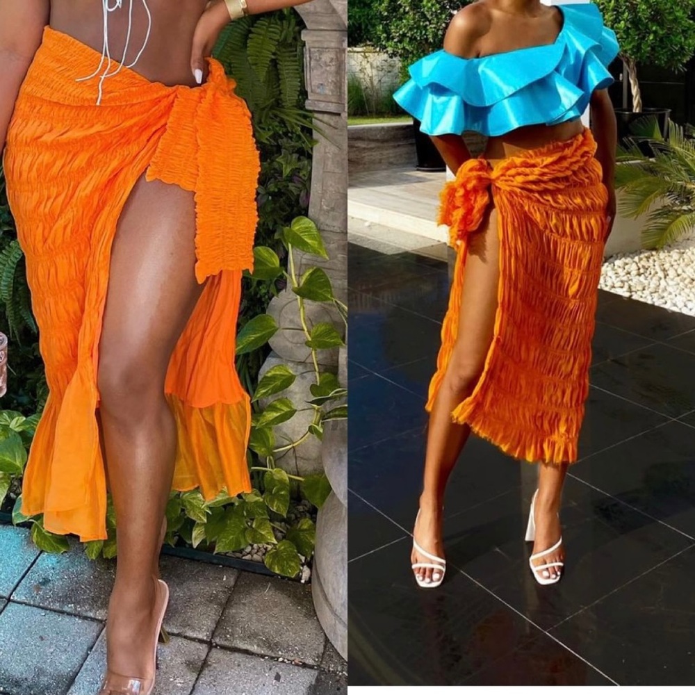 HANIFA wrap skirt size Large